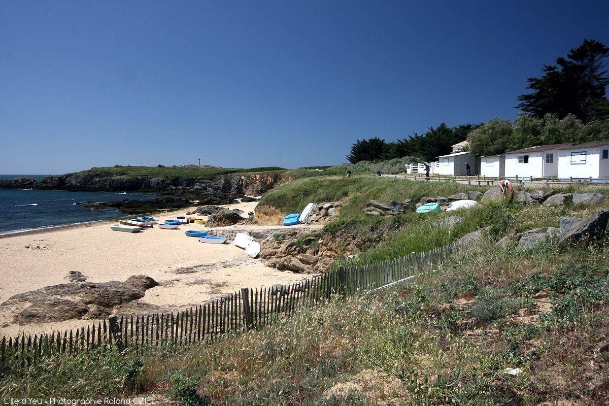 Photo cabane de plage à l'île d'Yeu Vendée