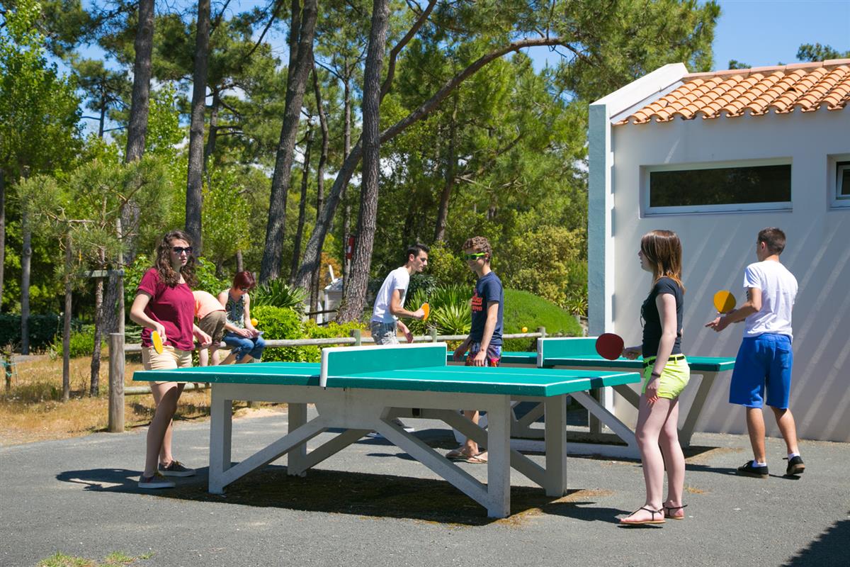 photo camping cote plage saint jean de monts vendee aire de ping pong