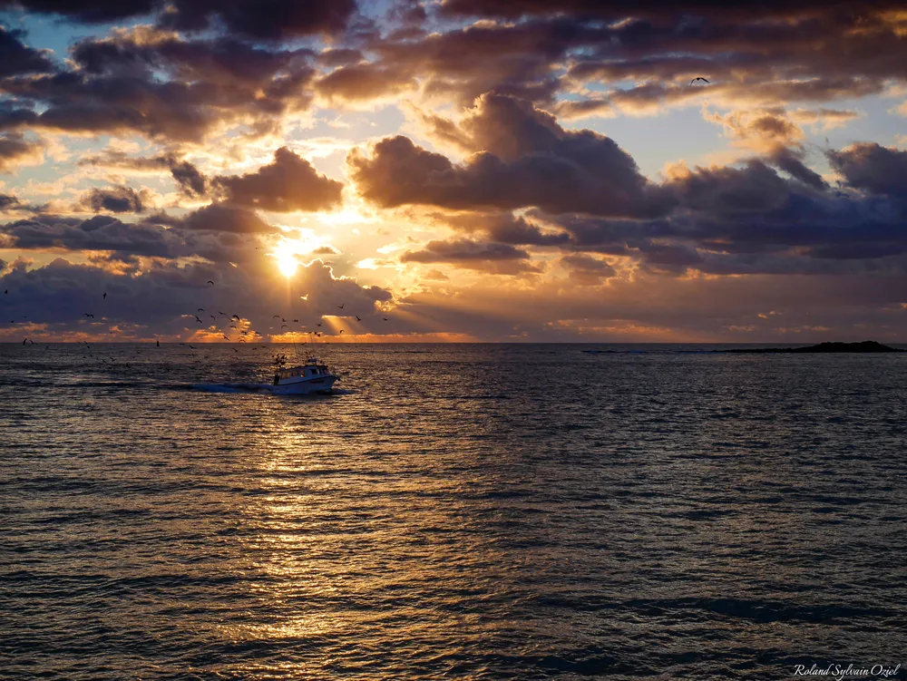 Couché de soleil coloré à Saint Gilles Croix de Vie